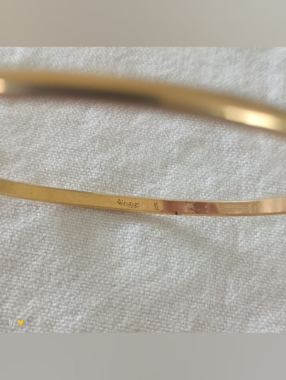Trifari Gold Tone Slim Bangle Bracelet
